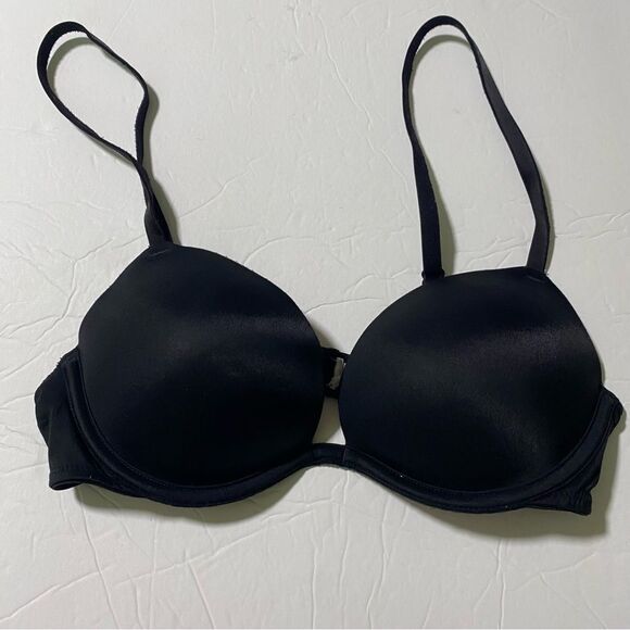 Victoria’s Secret VS PINK BLACK padded push up bra A/B cup - Picture 1 of 5